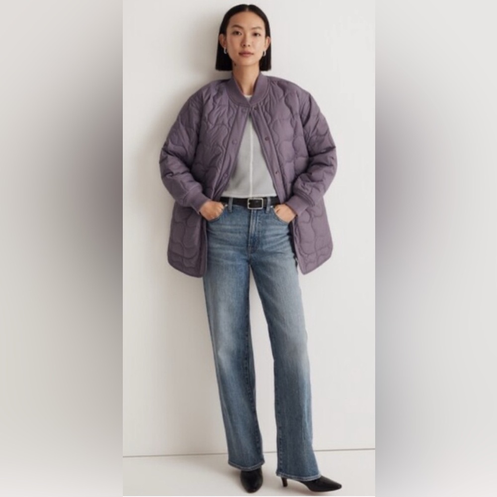 EUC Madewell Primaloft Purple Quilted Jacket